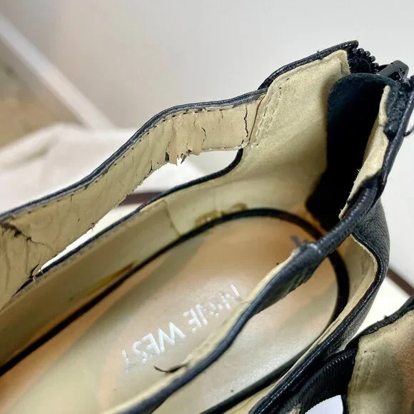 Nine west Black open toe heel Size 9.5 - Picture 8 of 10